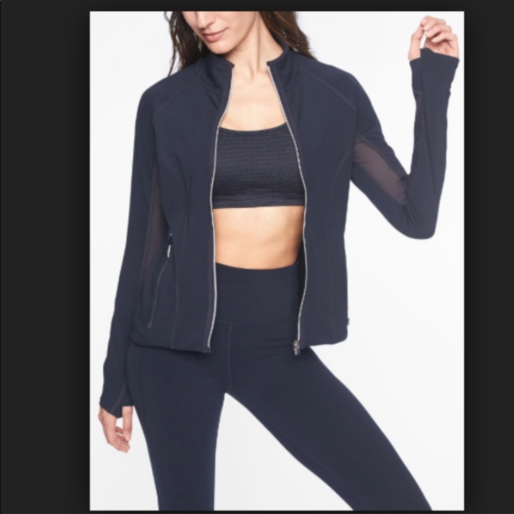 ATHLETA POWERVITA ELATION JACKET Size 1X Navy NEW